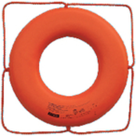 CAL-JUNE Jim-Buoy Closed Cell Foam U.S.C.G. Approved Life Ring w Rope Molded In GO-X-24